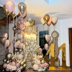 White Pink Gold Balloons Set, 12 Inch Double Pearl White Sand Blush Pale Ligh…