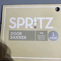 30IN X 60IN SPRITZ CONGRATS 2022 GRAD BLACK GOLD AND WHITE DOOR BANNER