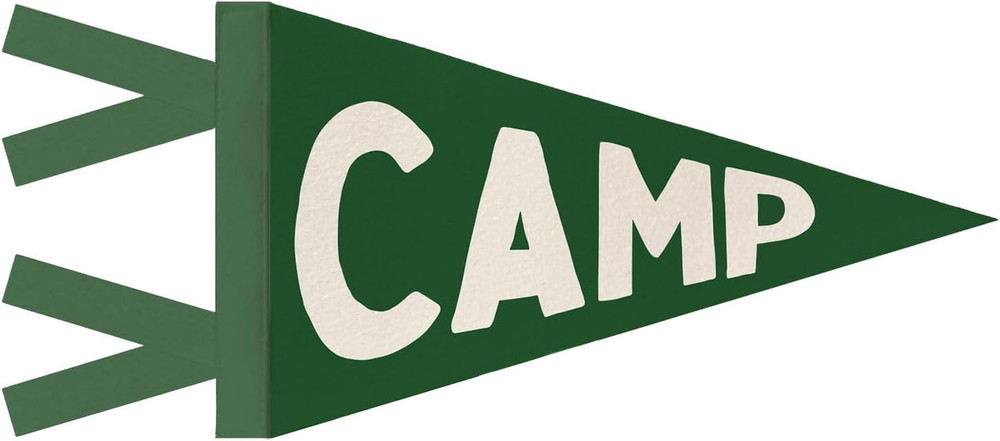 Camp Boys Bedroom Wall Art Playroom Decor Felt Pennant Banner, Vintage Nursery T