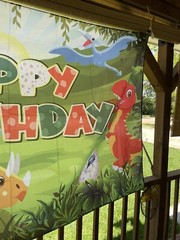 Dinosaur Birthday Banner Kids Decor 71” X 43” Waterproof Vinyl (Read Details)