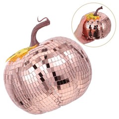 Disco Halloween Decor: Disco Pumpkin Adornment With Mirror Finish – Party