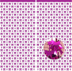 2 Pack Rose Red Bow Foil Fringe Curtains, 3.3×6.6 Ft Metallic Tinsel Backdrop St