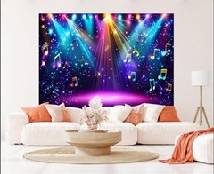 7x5ft Rainbow Stage Photography Backdrop1980s Colorful Disco Backdrop 7x5ftt
