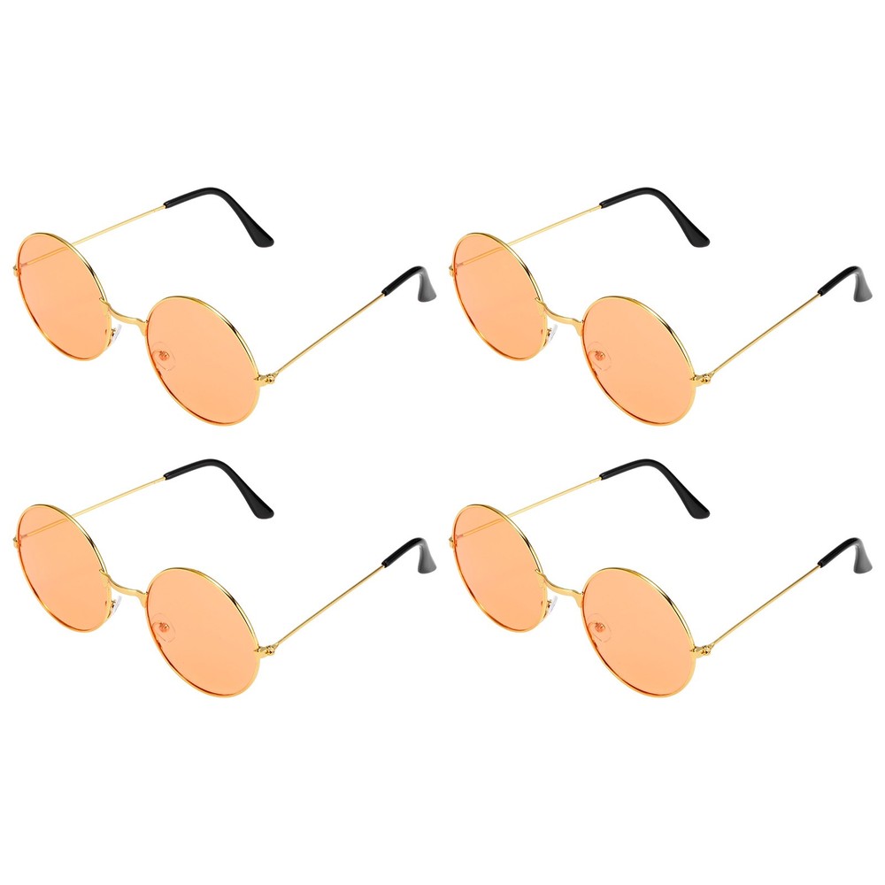 4-Pack Party Favors Sunglasses, Photo Props Sunglasses Bulk [Orange]