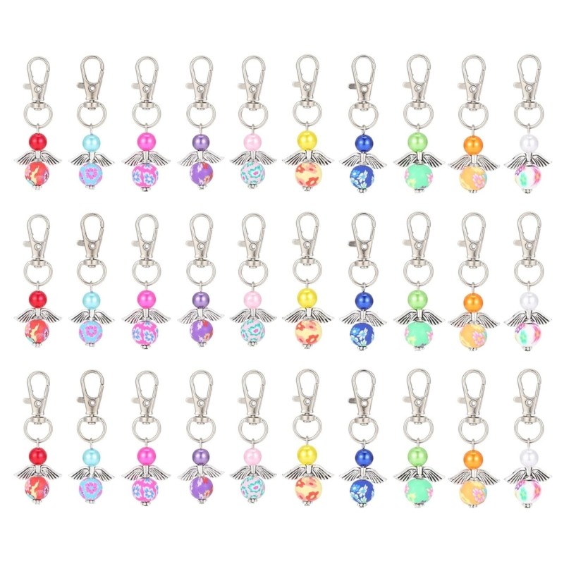 30pcs Angel Keychain Decorative Charm Ornament Household Supplies