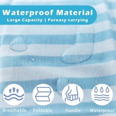 3 Pack Large Laundry Basket ，75L Waterproof,Collapsible Laundry Hamper