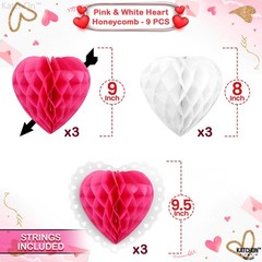 KatchOn, Hanging Hearts Decorations – Pack of 9 | Valentines Day Decorations …