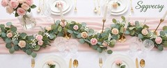 6 Pack Artificial Eucalyptus Garland Greenery Leaves Handmade 3D Silk Vines