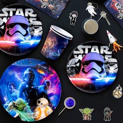 114 Pcs Star Wars Party Decorations Tableware Set Supplies Napkins Balloon Plate