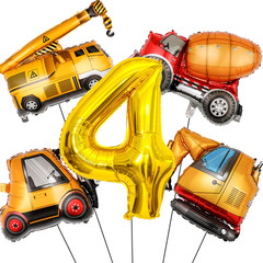 Construction Birthday Party Supplies 4 5 6 Year Old Large Construction Balloons