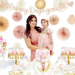 Champagne Gold Boho Engagement Decor Kit – 21PCS Beautiful Party Essentials