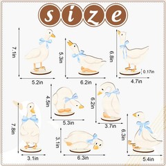 8Pcs One Silly Goose Wood Table Sign Tabletop Centerpieces Blue Bow Goose Woo…