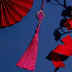 Stylish Ethnic Tassels Pendant Polyester Texture for Phone and Bag Accessories
