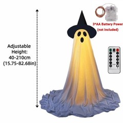 Light Up Ghost Halloween LED Light Outdoor Decor Party Home Hanging Decor