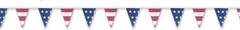 Americana July 4th USA Patriotic Theme Party Decoration Fabric Pennant Banner