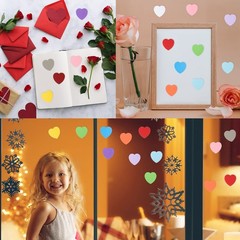 360 PCS 2 inch Heart Confetti Die Cuts 12 Assorted Colors for Crafts