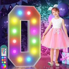 4ft Light Up Marquee Letter O Large Colorful LED Sign Wedding Birthday Decor