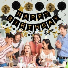 meowtastic Birthday Decorations Happy Birthday Banner with Honeycomb Balls | …