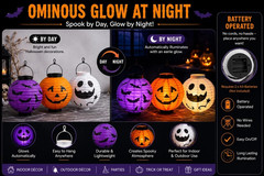 1 x Random Halloween LED Lantern Bat Ghost Pumpkin Hanging Party Decoration