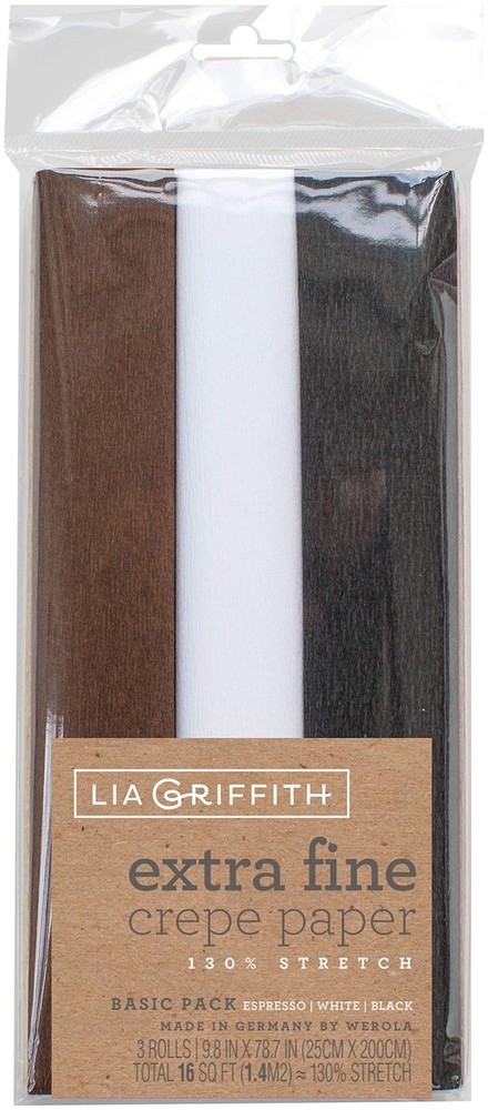 Lia Griffith PLG11030 Extra Fine Crepe Paper, 16 Total Square Feet, Basic Pac…