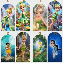 Tinker-Bell Arch Backdrop Cover Birthday Party Background Decorations Studio