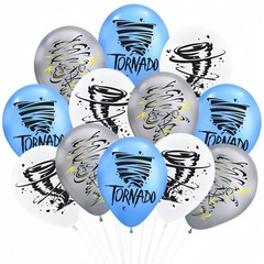 30Pcs Nado 2nd Decorations for Boys/Blue Silver White Tornado Balloons for Ye…