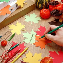 Kisston Maple Leaf Cutouts 3.9″ 9 Color Fall Paper 360pc