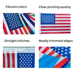 VELIFFCO 48 Qualified Countries Flags 1 Pack, 48 World Cup Teams