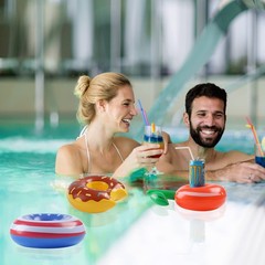 Pool Drink Floaties, Flamingo Tree Inflatable Drink Holders Floating Cup Hold…
