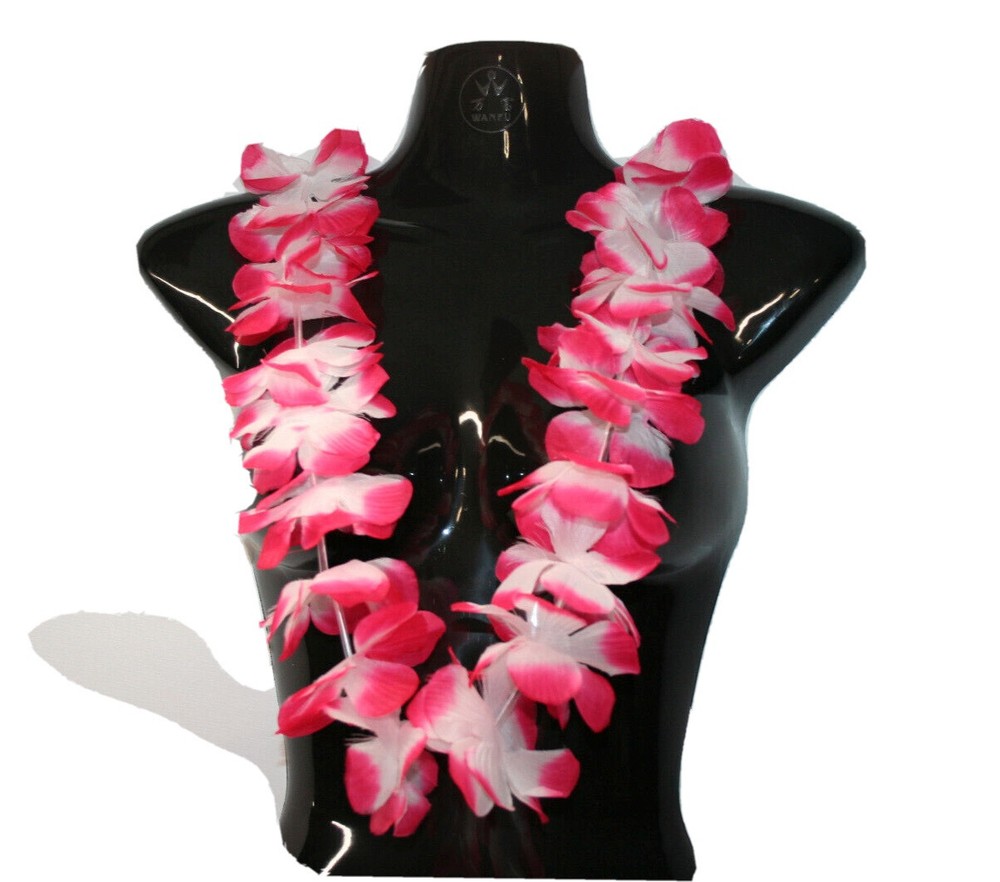 Hawaii Hula 12 Flower Leis Necklace fancy dress garland theme party costume fun