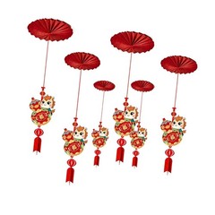 6Pcs Happy New Year Ceiling Decorations 2026 for Dining Room Holiday Office
