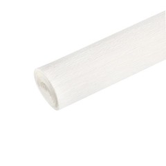 7.5ft Long 20 Inch Width, Crepe Paper Roll White Crepe Paper Decoration