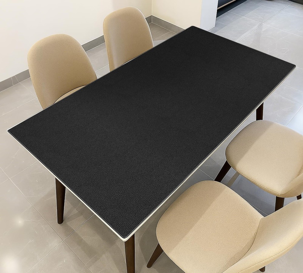 Warmstar Leather Table Cover 32 x 63 Inch, 1.8MM Thick PVC Table Protector Water