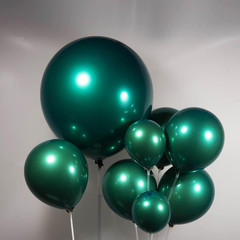 Chrome Blue Double-Stuffed Balloons Different Sizes 52 PACK 18+10+5 Inch Metalli
