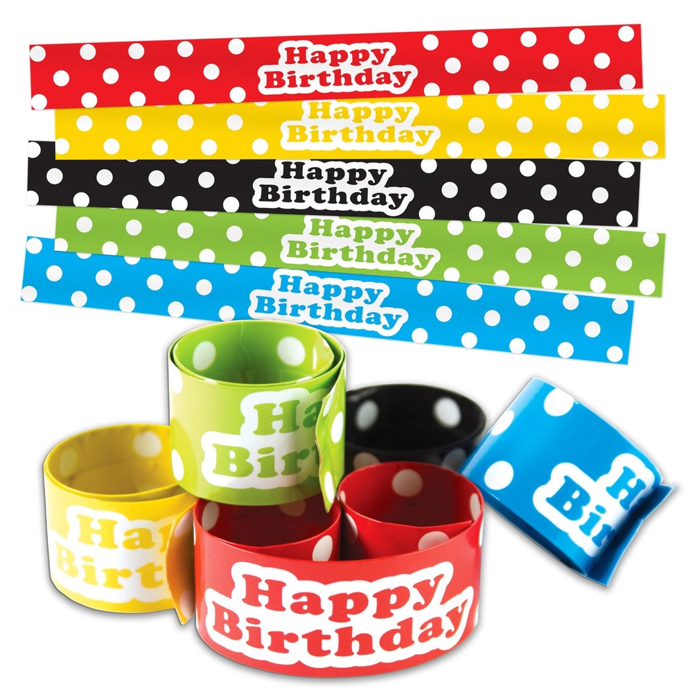 Teacher Created Resources Birthday Slap Bracelets 10pk