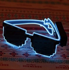LED Neon Party Glasses Light Up Glow Sunglasses Battery Operated Club Festival