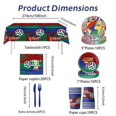 World Cup 2026 Party Decorations Supplies Set, 86 pcs Includes Multicolor
