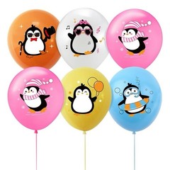 Cute Penguin Theme Birthday Party Decorations Set Banner Balloons Cake Toppers