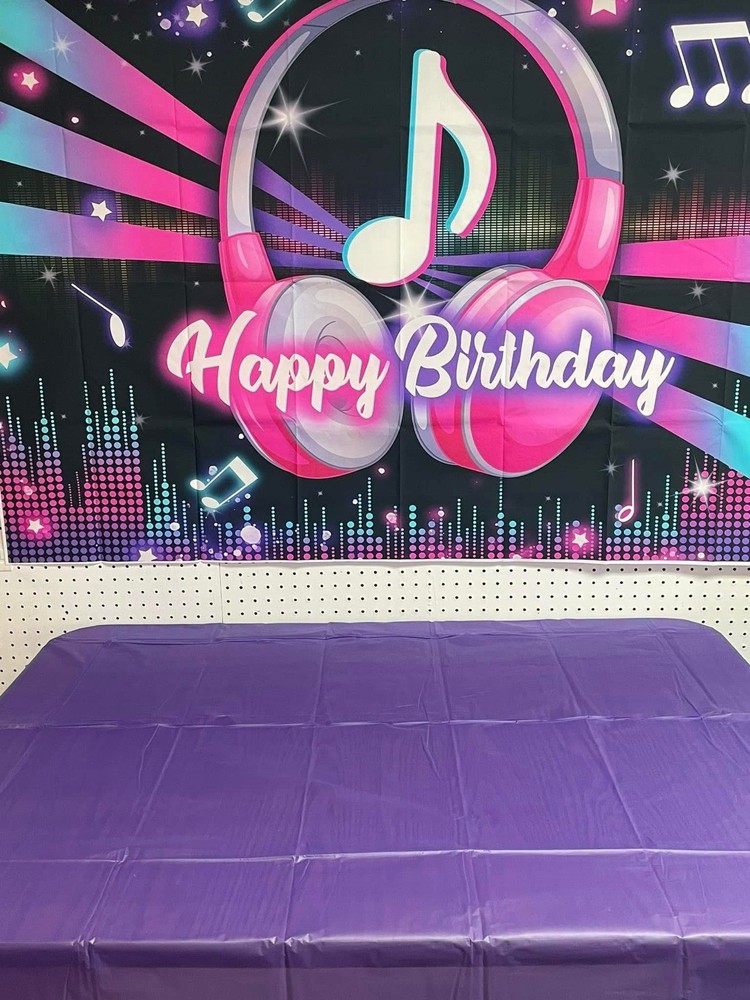 Tik Tok Birthday Party Back Drop Music Theme