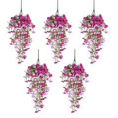 Silk Artificial Hanging Flower Vines Plant for Front Door Yard Decoration