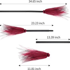 Halloween Witch Plastic Brooms Kids Flying Broomstick Cosplay Decoration Party