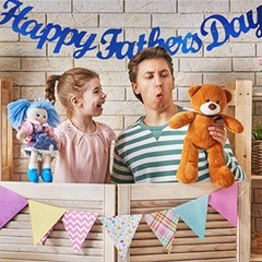 Happy Father’s Day Glitter Banner Decorations Pre-strung Dad’s Papa’s Day