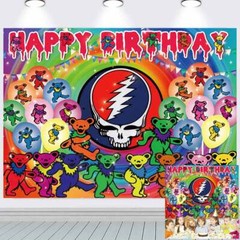 Grateful Dead Party Supplies Birthday Decorations Backdrop Banner Vinyl 7x5ft