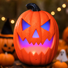 iN Halloween LED Pumpkin – Halloween Decoration – Colour Changing – Spooky Sound