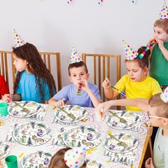 Dragon Birthday Party Decorations Magic Watercolor Tableware Set for Kids