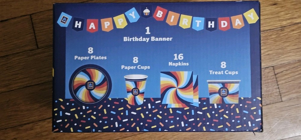NEW 2026 ALDI 50th Birthday Celebration Box Party Pack Limited Edition Serves 8