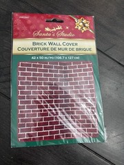 Brick Wall Cover Party Decoration 42″x 50″ New Plastic Christmas Santa