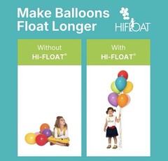 5X Balloon Treatment 16 oz Extends Float Time for Helium-Filled Latex Balloons.