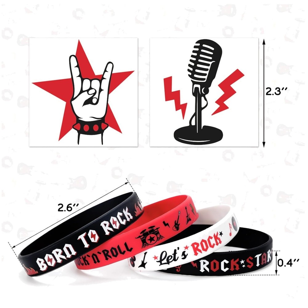 Rock and Roll Sticker Bracelet Set – 36PCS