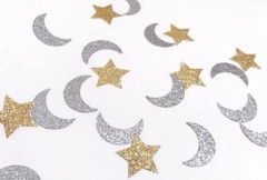 Shiningwise 200pcs of Double-Side Gold Glitter Star and Glitter Silver Moon C…